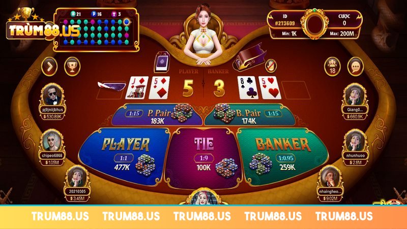 Baccarat Trum88 xứng đáng với vị trí trên thị trường