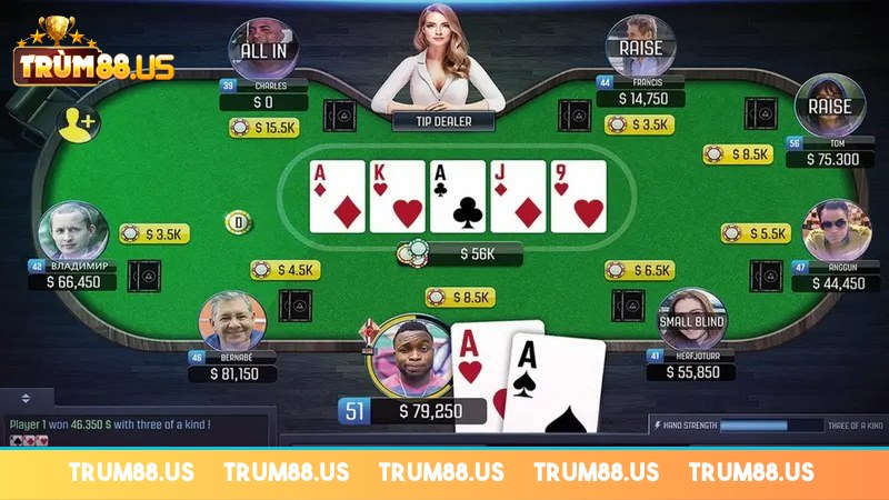 Poker Trum88 là siêu phẩm hàng đầu 