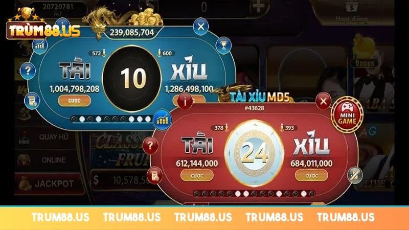 Tài xỉu MD5 Trum88 đang chiếm lĩnh tại cổng game