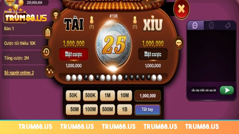 Tài xỉu tại Trum88 là điểm đến lý tưởng của game thủ